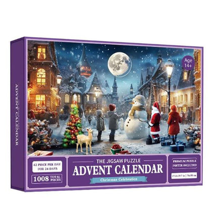 Christmas Puzzle Advent Calendar 2025 – 1008 Pieces | 24 Days of Holiday Fun
