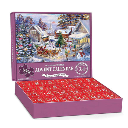 Christmas Puzzle Advent Calendar 2025 – 1008 Pieces | 24 Days of Holiday Fun