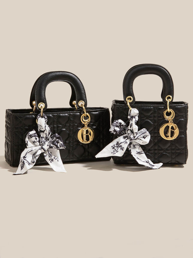 Chic-Bow Mini Handbag – Elegant Bow-Detail PU Leather Crossbody Bag for Women