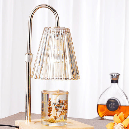 Modern Scandinavian Candle Warmer Lamp with Dimmer & Timer – Flameless Wax Melt Lamp for Scented Candles