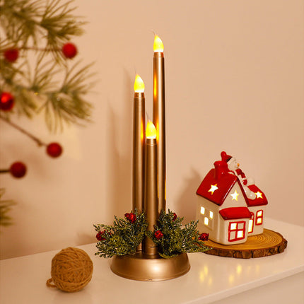 LED Flameless Candle with Flickering Warm White Flame – Battery Operated & Wireless – Safe Christmas Decoration for Home & Holiday Parties