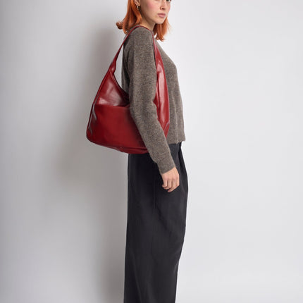 Minimalist Hobo Shoulder Bag – Vegan Leather