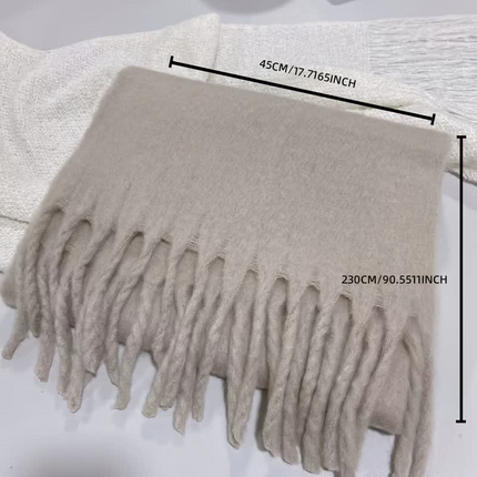 Soft & Elegant Women's Knitted Winter Scarf – Cozy Cable Knit Design for Cold Weather