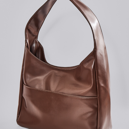 Minimalist Hobo Shoulder Bag – Vegan Leather