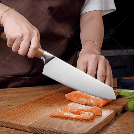 Japanese Santoku Knife – 6.7" Professional Stainless Steel Chef's Knife