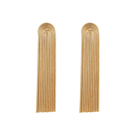 Long Gold-Coloured Tassel Earrings – Lightweight Statement Jewelry for Women – Elegant Dangle Earrings for Special Occasions