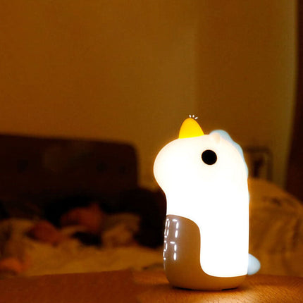 Cute Unicorn LED Alarm Clock & Night Light – USB Powered Decorative Lamp 4.4" x 6.3"