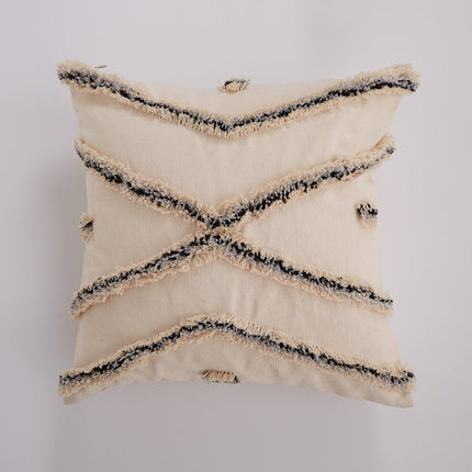 3D Moroccan Style Throw Pillow Cover 18" x 18" – Boho Chic Decorative Cushion