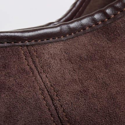 Black Suede Shoulder Bag – Minimalist & Spacious Design