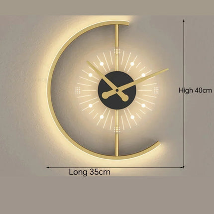 Modern LED Wall Clock Lamp 59″ x 79″ – Stylish 2-in-1 Home Decor & Ambient Light