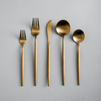 Matte Gold / Set for 4 persons (20 pieces)