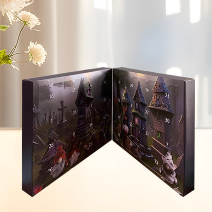 Christmas Advent Calendar with 24 Figurines – Winter Village Scene Holiday Countdown