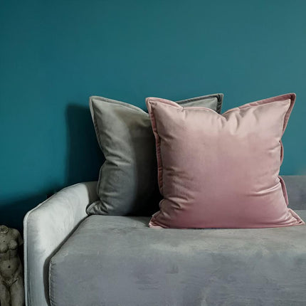 Luxury Velvet Cushion Cover – Soft Flannel Decorative Throw Pillow for Sofa, Bed, or Chair – Available in Multiple Colors