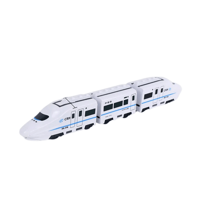 Self-Driving Toy Train – White Electric Train for Kids with Lights & Sounds