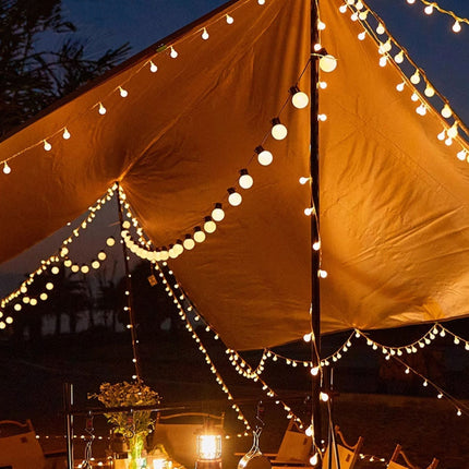 Solar Christmas String Lights for Outdoors 19.7ft – Warm White Waterproof LED Fairy Lights for Patio & Garden