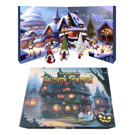 Christmas Advent Calendar with 24 Figurines – Winter Village Scene Holiday Countdown