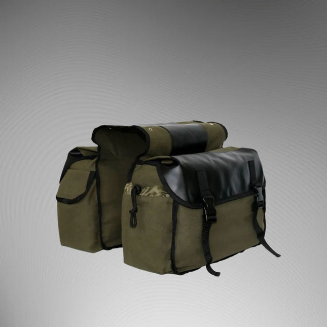 Waterproof Canvas Bike Pannier – Double Side Bags with Large Storage Capacity