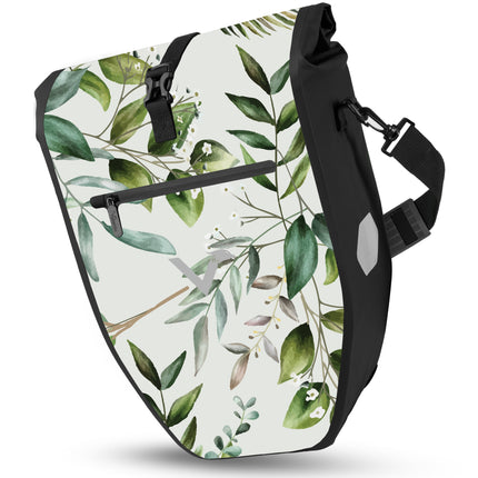 Waterproof Bike Pannier Bag – Durable Roll-Top Commuter & Touring Rack Bag with Reflective Accents