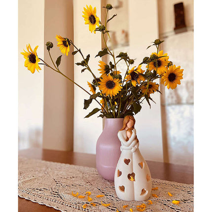 Heart-Shaped LED Table Lamp – Romantic Warm White Light for Bedroom & Home Decor