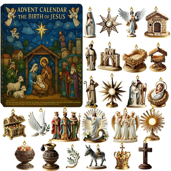 The Path to Bethlehem Advent Calendar 2025 – Hand-Painted Nativity Figures | Spiritual Christmas Decoration & Gift