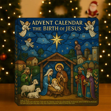 The Path to Bethlehem Advent Calendar 2025 – Hand-Painted Nativity Figures | Spiritual Christmas Decoration & Gift