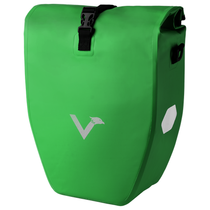 Waterproof Bike Pannier Bag – Durable Roll-Top Commuter & Touring Rack Bag with Reflective Accents