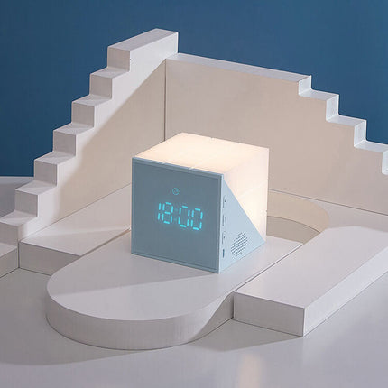 Modern Cube LED Alarm Clock – Adjustable Brightness, Digital Display & Stylish Home Decor