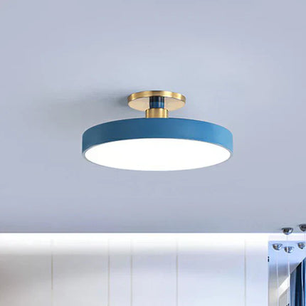 Nordic LED Ceiling Light – Minimalist Round Flush Mount Fixture for Bedroom & Living Room
