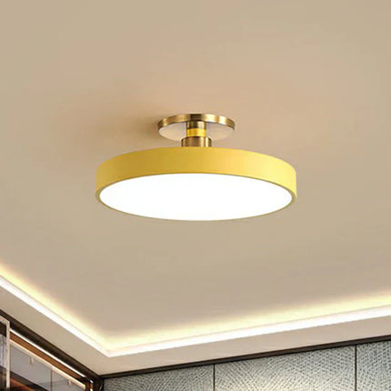 Nordic LED Ceiling Light – Minimalist Round Flush Mount Fixture for Bedroom & Living Room