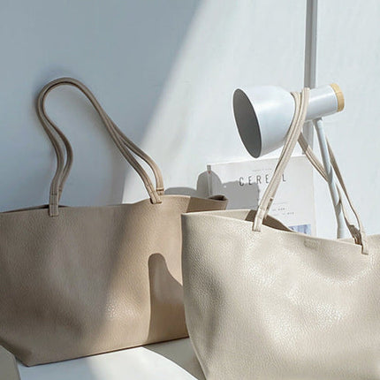 Timeless Leather Tote Bag – Work & Casual Laptop Shopper (Genuine / Vegan Leather)