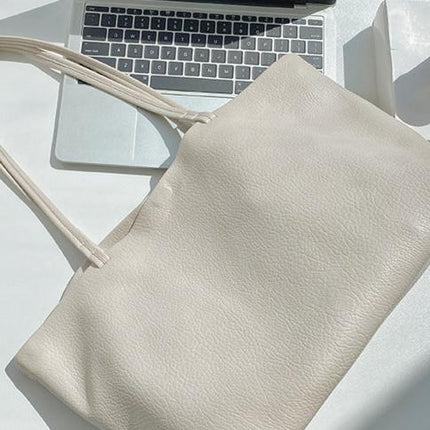 Timeless Leather Tote Bag – Work & Casual Laptop Shopper (Genuine / Vegan Leather)