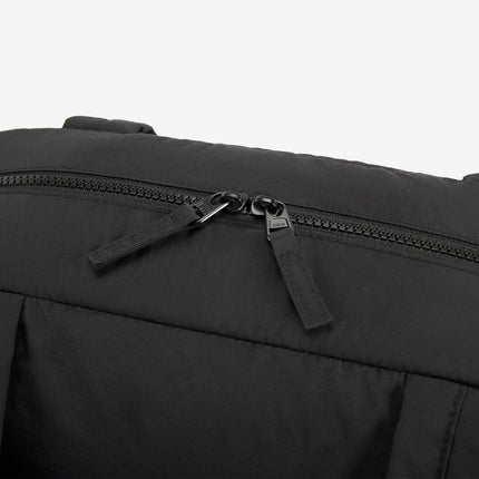 Black Travel Bag for Carry-On – Lightweight & Water-Resistant with Trolley Strap & PVC Pocket
