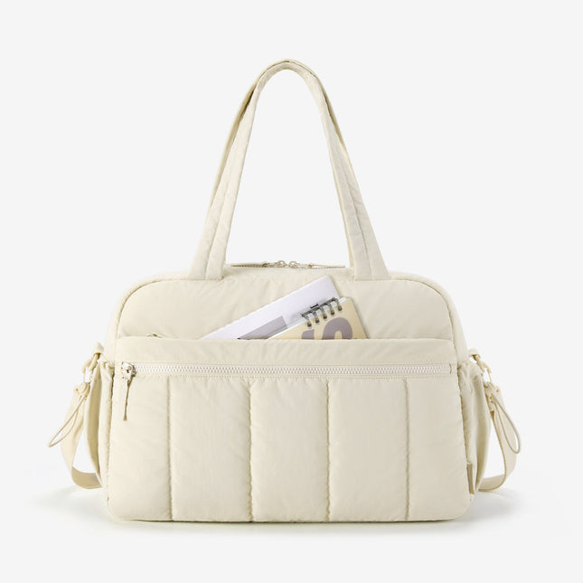 Black Travel Bag for Carry-On – Lightweight & Water-Resistant with Trolley Strap & PVC Pocket