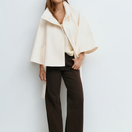 Women's Cape Jacket – Elegant Draped Outerwear for Fall 2025
