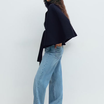Women's Cape Jacket – Elegant Draped Outerwear for Fall 2025