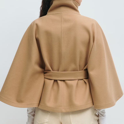 Women's Cape Jacket – Elegant Draped Outerwear for Fall 2025