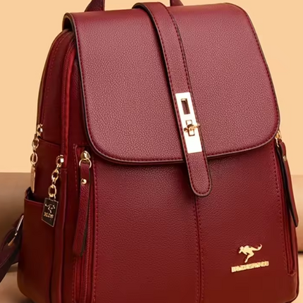 Ava Anti-Theft Women's Backpack – PU Leather RFID Backpack with Hidden Zippers & Multiple Compartments