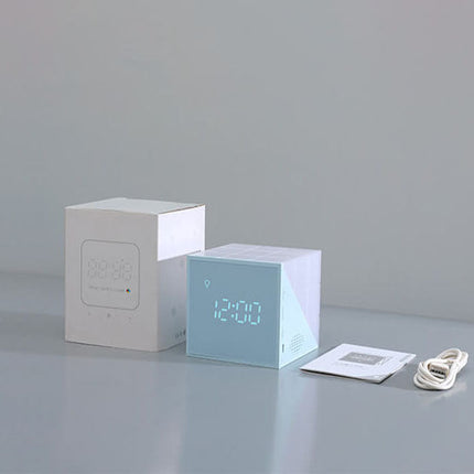 Modern Cube LED Alarm Clock – Adjustable Brightness, Digital Display & Stylish Home Decor