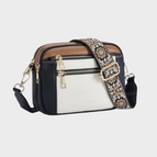 Beige with black and brown