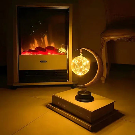 Moon-Inspired LED Touch Table Lamp – Warm Ambient Light for Bedroom & Living Room Décor