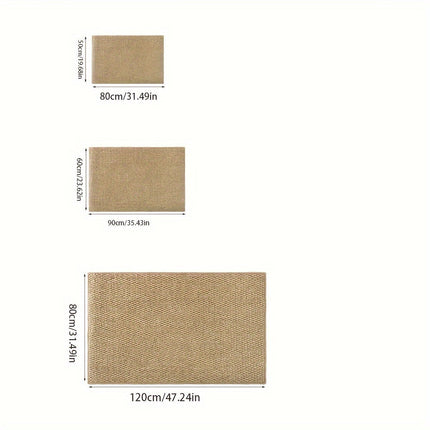 Jute-Look Door Mat – Soft, Absorbent, Non-Slip, Machine Washable – Ideal for Indoor & Outdoor Entryways, Hallways, and Patios