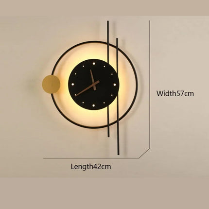 Modern LED Wall Clock Lamp 59″ x 79″ – Stylish 2-in-1 Home Decor & Ambient Light