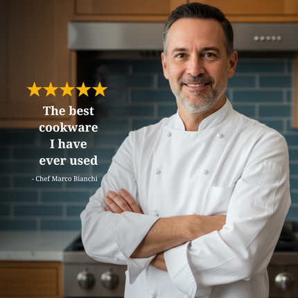 Titanium Hammered Pan with Spoon – Durable & Safe Cookware