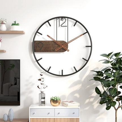 Modern Nordic Silent Wall Clock – 16" or 20" Quiet Non-Ticking Design for Stylish Home Decor