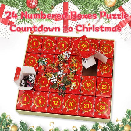 Christmas Puzzle Advent Calendar 2025 – 1008 Pieces | 24 Days of Holiday Fun