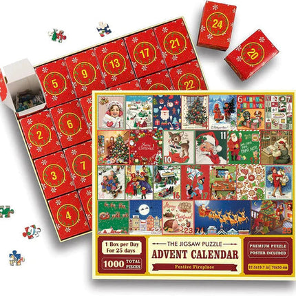 Christmas Puzzle Advent Calendar 2025 – 1008 Pieces | 24 Days of Holiday Fun