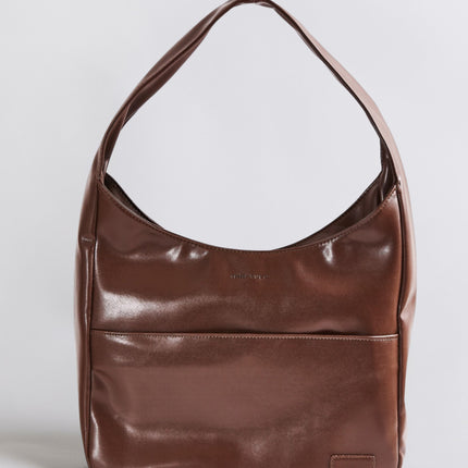 Minimalist Hobo Shoulder Bag – Vegan Leather