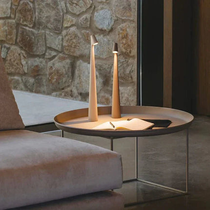 Modern LED Candle-Style Table Lamp – Dimmable & Wireless | Elegant Ambient Lighting