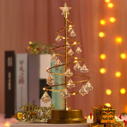 USB Rechargeable Decorative Christmas Tree Table Lamp – 15.7″ H x 7.9″ W Festive LED Accent Light for Home