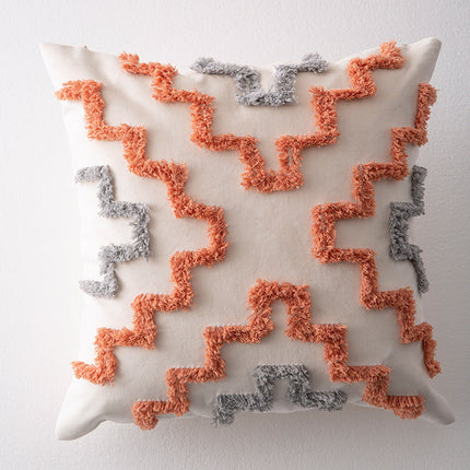 3D Moroccan Style Throw Pillow Cover 18" x 18" – Boho Chic Decorative Cushion